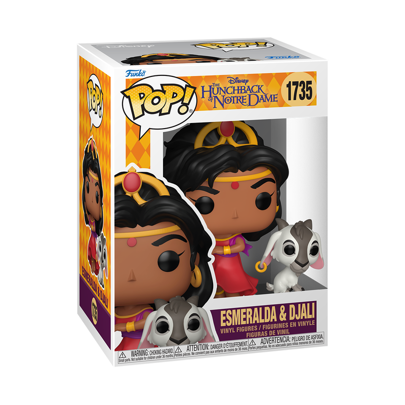The Hunchback of Notre Dame Esmeralda and Djali Funko Pop! Vinyl Figure and Buddy #1735 - Imagen 2