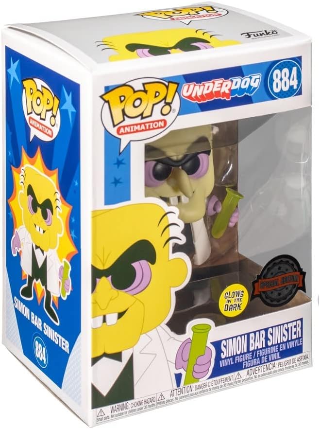 Funko POP! Animation Underdog: Glow In The Dark Simon Bar Sinister Gemini Collectibles Exclusive Vinyl Figure - Imagen 3
